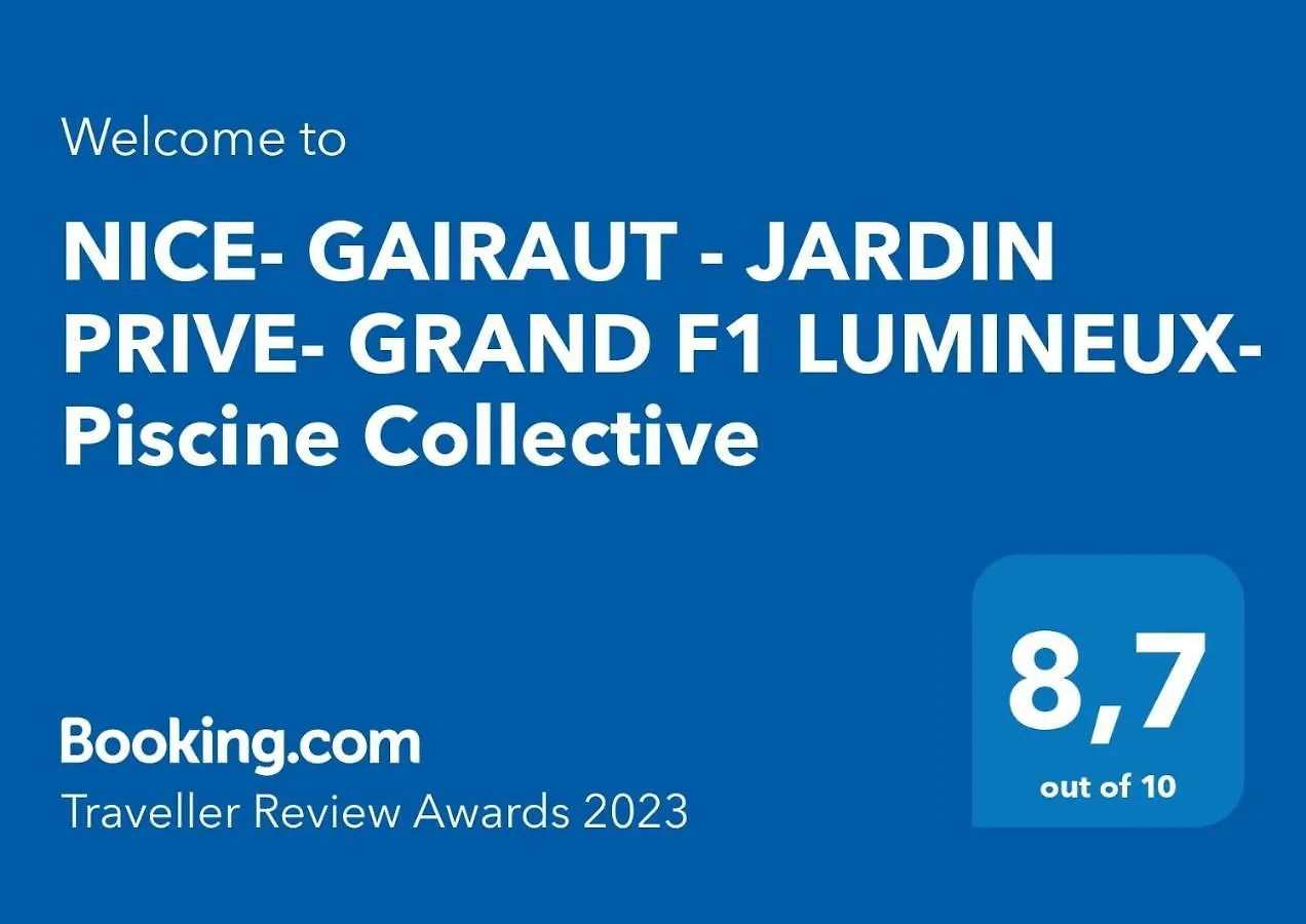 Appartamento Nice- Gairaut - Jardin Prive- Grand F1 Lumineux-Piscine Collective
